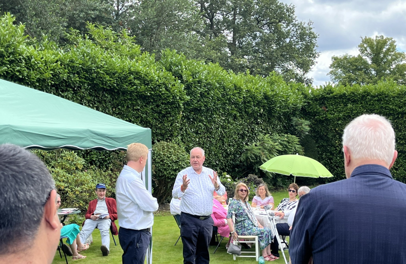 Bob Blackman addresses the Harrow East Conservative Association Summer Luncheon