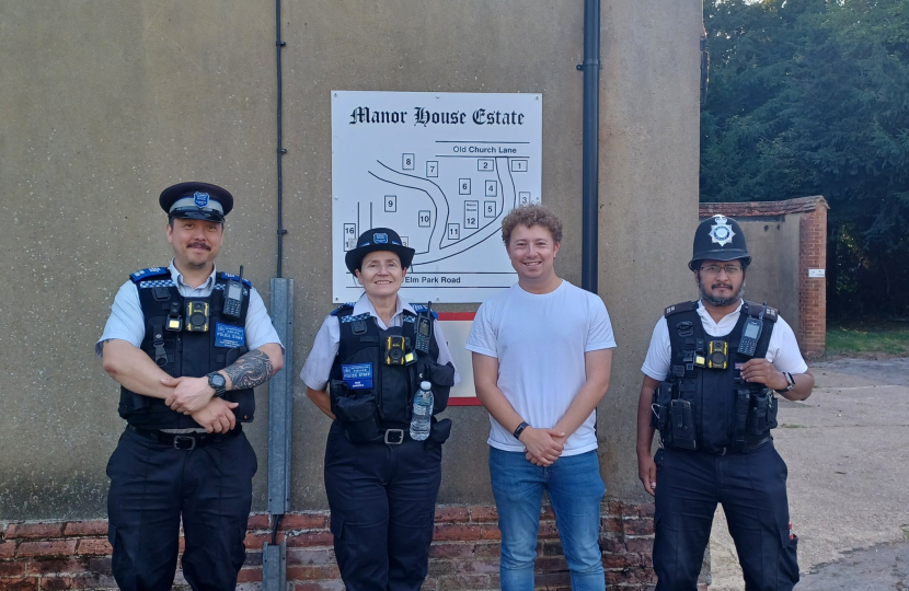 Zak with the local Police SNT