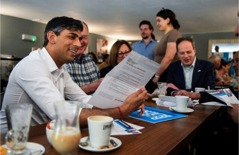 Prime Minister Rishi Sunak at Barracuda in Stanmore