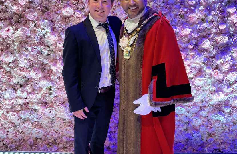 Zak with Mayor of Harrow, Cllr Salim Chowdhury