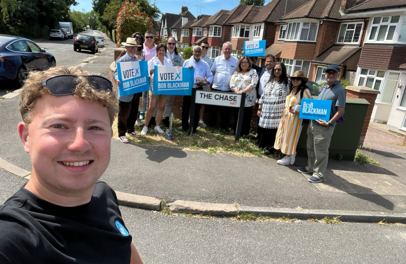 Zak in Stanmore during the general election campaign