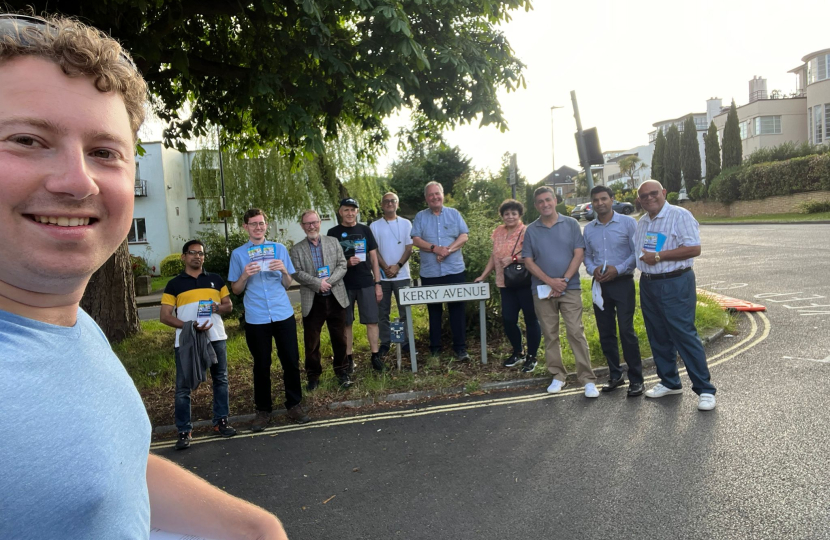 Zak in Stanmore during the general election campaign