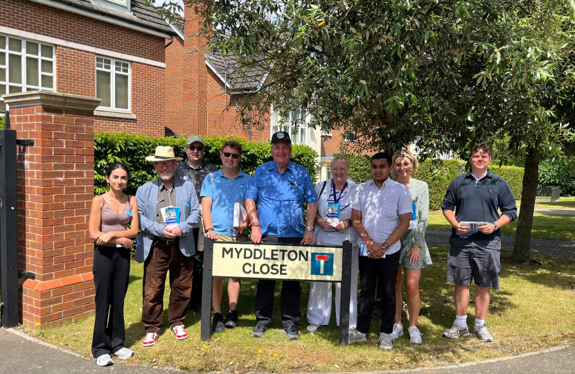 Zak in Stanmore during the general election campaign