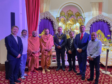 Zak and colleagues celebrating the Hindu New Year