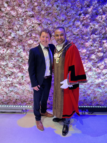 Zak with Mayor of Harrow, Cllr Salim Chowdhury